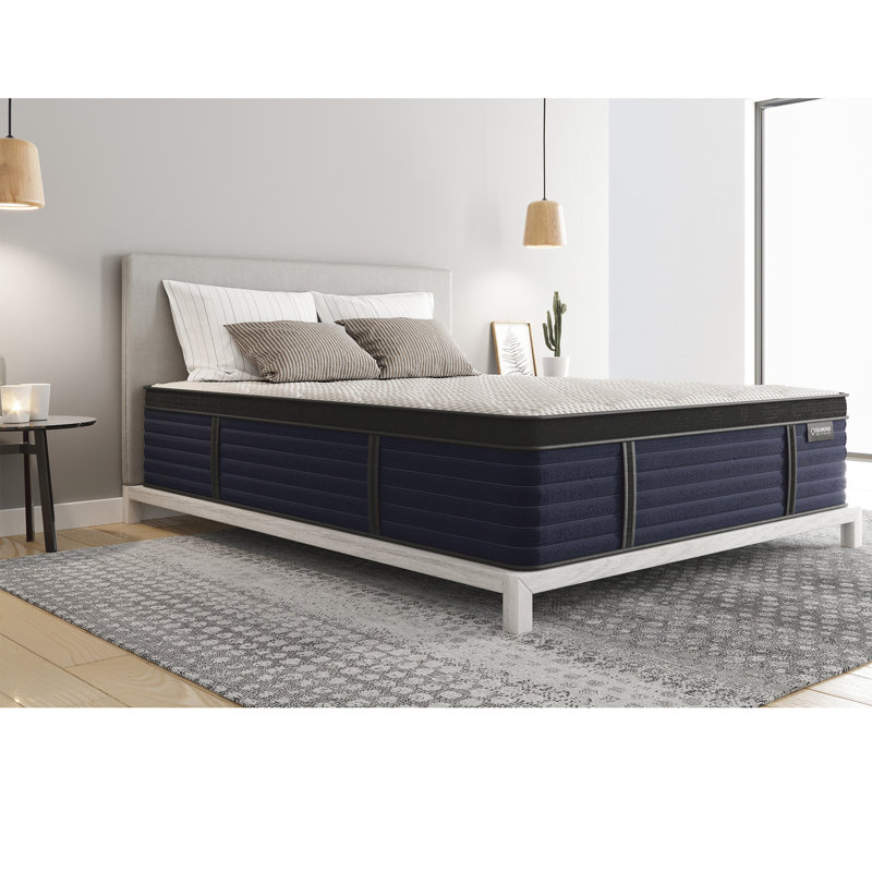 Matelas froid en latex pour grand lit, ferme 14,5 po, grand matelas blanc au toucher ferme, 14.78", Grand lit