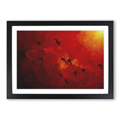 Migratory Geese - Picture Frame Graphic Art