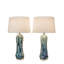 Tidal Elegance - 30 po x 16 po - Lampe de table en verre et cristal