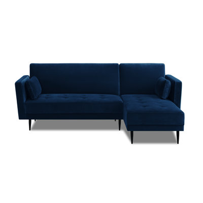 Brutus Velvety Reversible Corner Sofa Bed