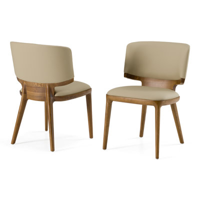 Halden - Chaise contemporaine en similicuir
