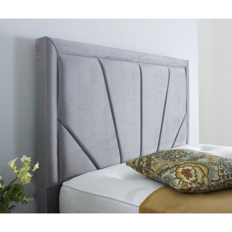 Aindriu Upholstered Bed, Grey, Single (3')