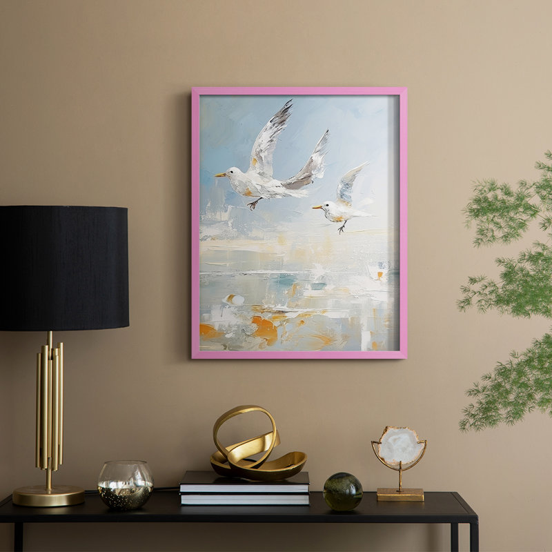 NAUTICAL Series CDXLII, reproduction encadrée - bois massif, H 30 po x l 24 po, Rose