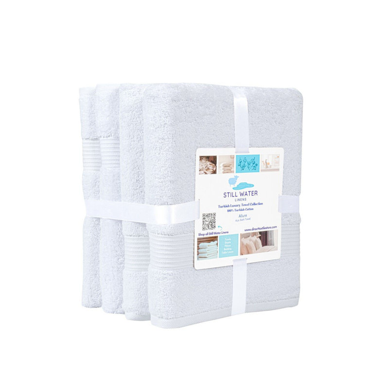 Serviettes de bain Allure, Blanc, 28