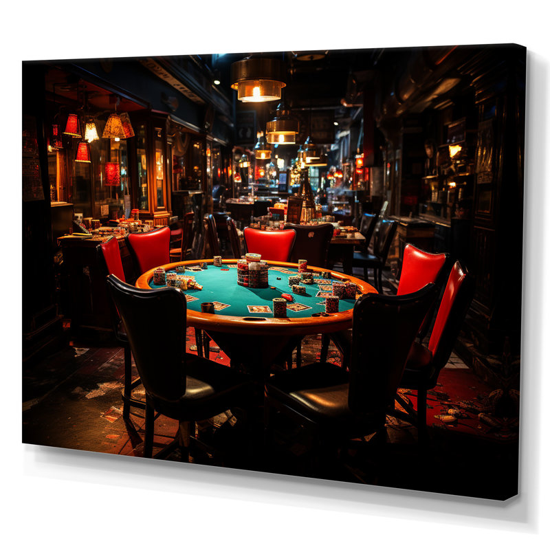 Art mural sur toile, "Casino Royale Blackjack II", 30" H x 40" W, Toile tendue