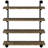 40-Inch Wall Shelf In Black And Rustic Oak - Adds A Touch, Convenient Organization 40" Ideal For Displaying Souvenirs, Industrial