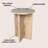 Javier Minimalist 17.75" Round Solid Travertine Marble End Table, Geometric Cross Base Glossy Accent Side Table for Living Room & Bedroom-1872611738