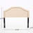 Contemporary Beige Headboard For Queen Bed - Button Diamond Stitch Detailing Nailhead Accents Assembly Required With Flair Stitching And Pattern Accented Upholstered-1868698496-1868698500