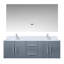 Ensemble de meuble-lavabo double mural 60 "avec miroir Geneva-1245510616-1326411568