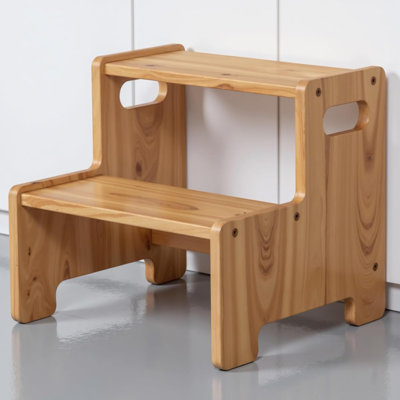 Escabeau en bois à deux marches pour tout-petit Montessori