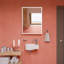 Lavabo de salle de bain mural ovale blanc avec trop-plein