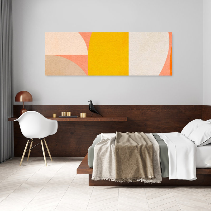 Art mural géométrique abstrait géométrique pastel, H 60 po x l 20 po