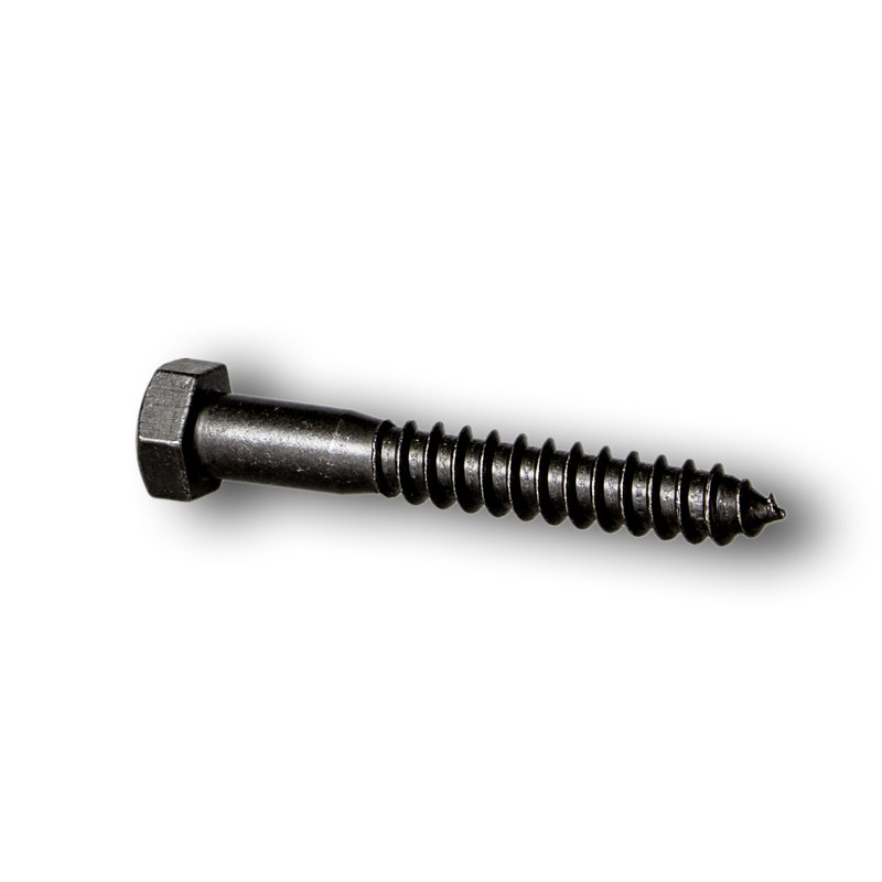 142 vis de fixation de rail de qualité supérieure, Oxyde noir, 6 po
