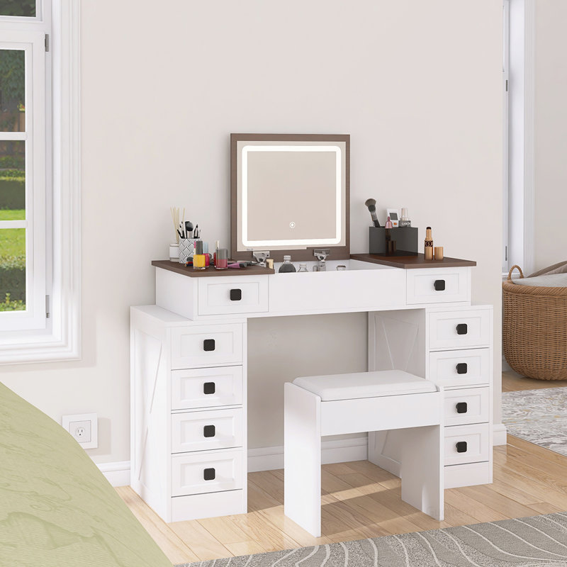 Versatile Vanity Desk with Multiple Functions and Ample Storage