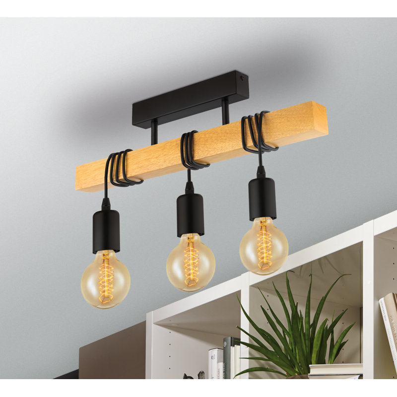 Boaz Semi Flush Mount, Black