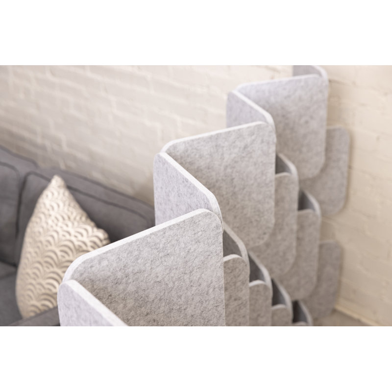 Cloison autoportante Mckinnon, H 69 po x l 62 po x P 9 po, Gris