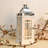 White with Chrome Roof Wooden Lantern with Battery Operated Candle