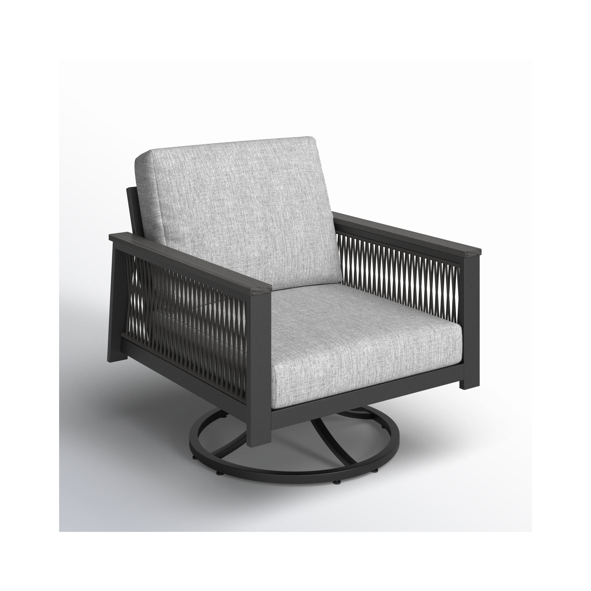 Townsend Outdoor Swivel Rocking Chair with Sunbrella® Cushion, Canvas Granite Sunbrella® Canvas