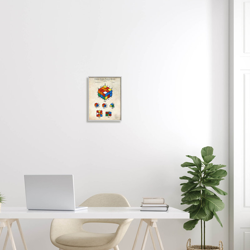 Schéma de brevet de bureau de brevet par Karl Hronek - Impression sur toile, H 14 po x l 11 po x P 1,5 po
