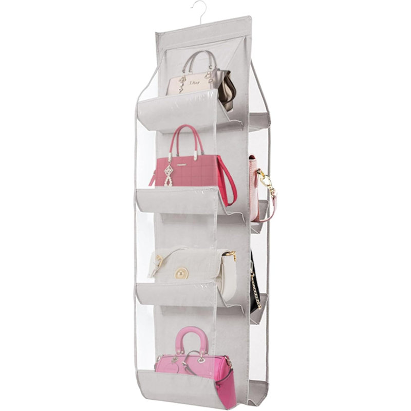 Wall Organizer with Wall Baskets, Light Grey