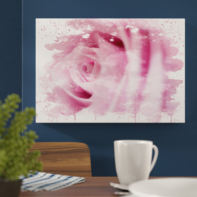 Flower Pink Rose - Wall Art