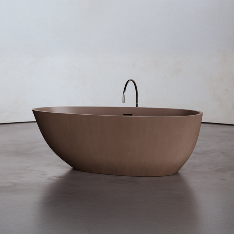 62.8'' L Soaking Bathtub, Brown