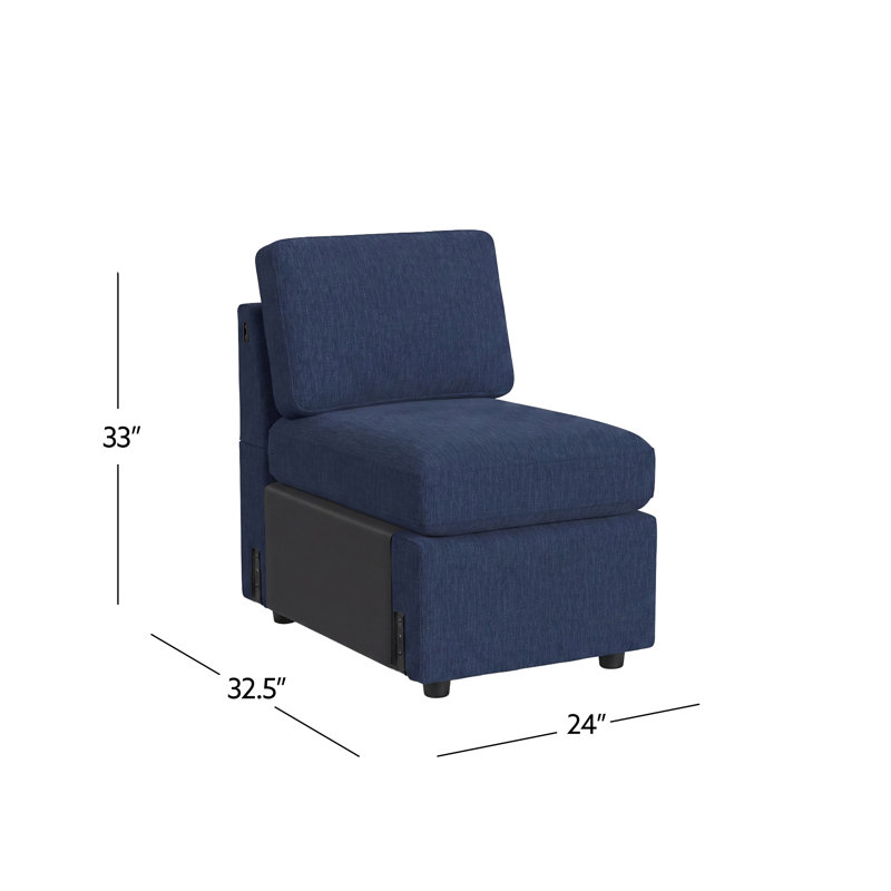 Lockheart Seat And Back 24" Blue, Blue