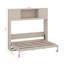 Grand lit escamotable avec commode avec tablette de rangement et armoires, commode escamotable escamotable escamotable