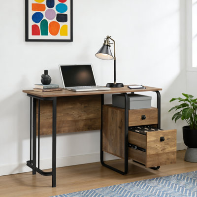 Bureau d'ordinateur avec 2 tiroirs Donit
