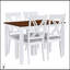 Ensemble de table de salle à manger rustique en bois 5 pièces avec 4 chaises à dossier en X pour petits espaces, alliant style et fonctionnalité.-1389392187