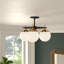 Glass Semi Flush Mount