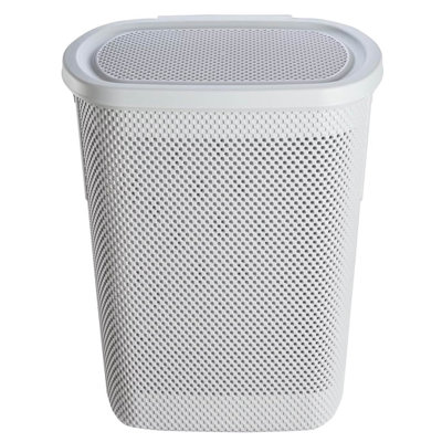 Hinged Lid Laundry Hamper Air-Permeable