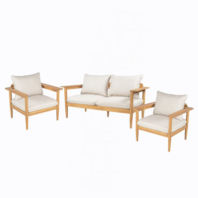 3 Piece Outdoor Patio Chat Set