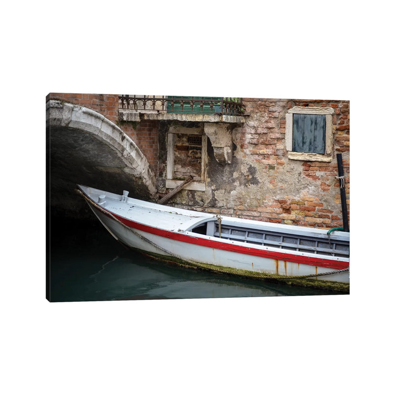 Venice Workboats III by Laura DeNardo - 1 Piece Wrapped Canvas Wall Art, 20.32 cm H x 30.48 cm W