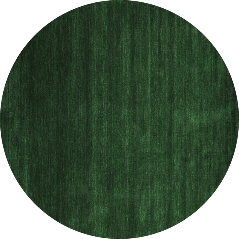 Tapis contemporains vert émeraude 57, Rond 8 pi