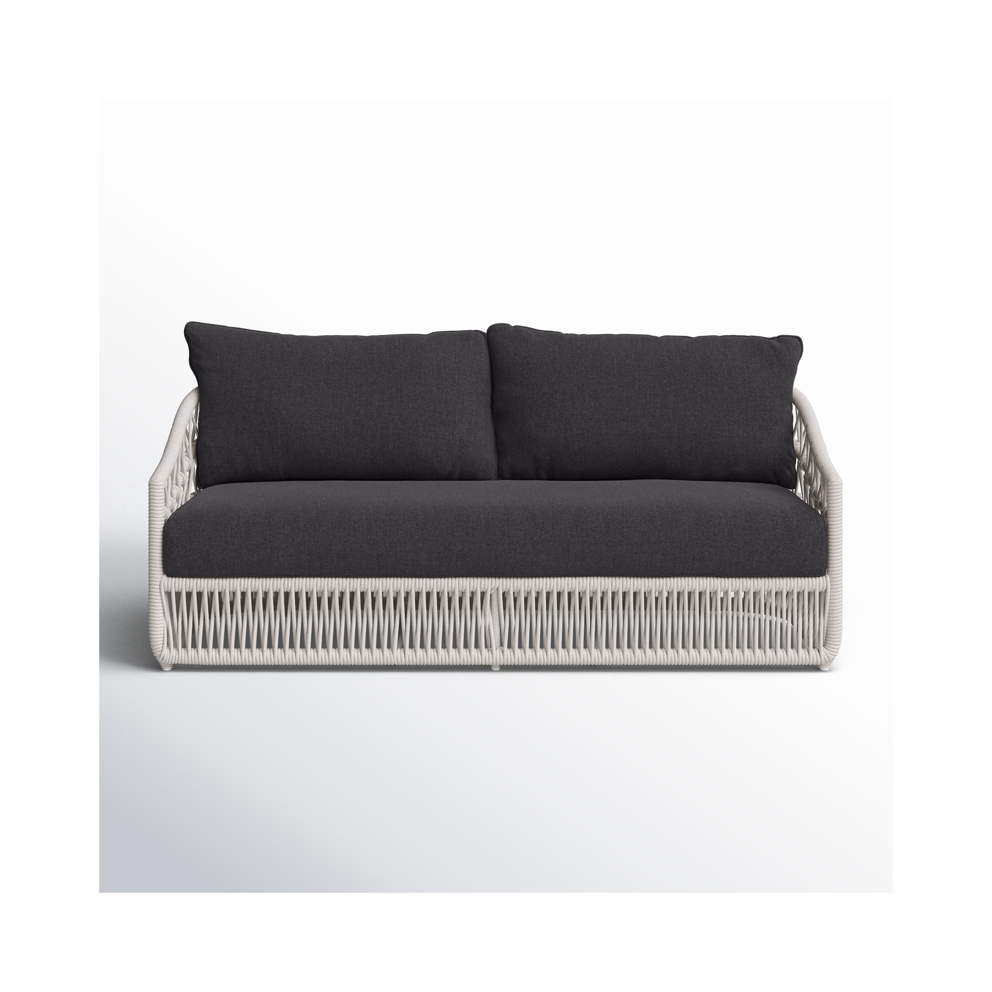 Lucan 78'' Wide Outdoor with SunbCushions, Spectrum Carbon Sunbrella® Plainweave