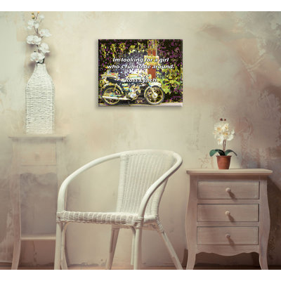 Citation artistique «Je recherche une fille qui est amusante». Toile tendue par la galerie By Ross