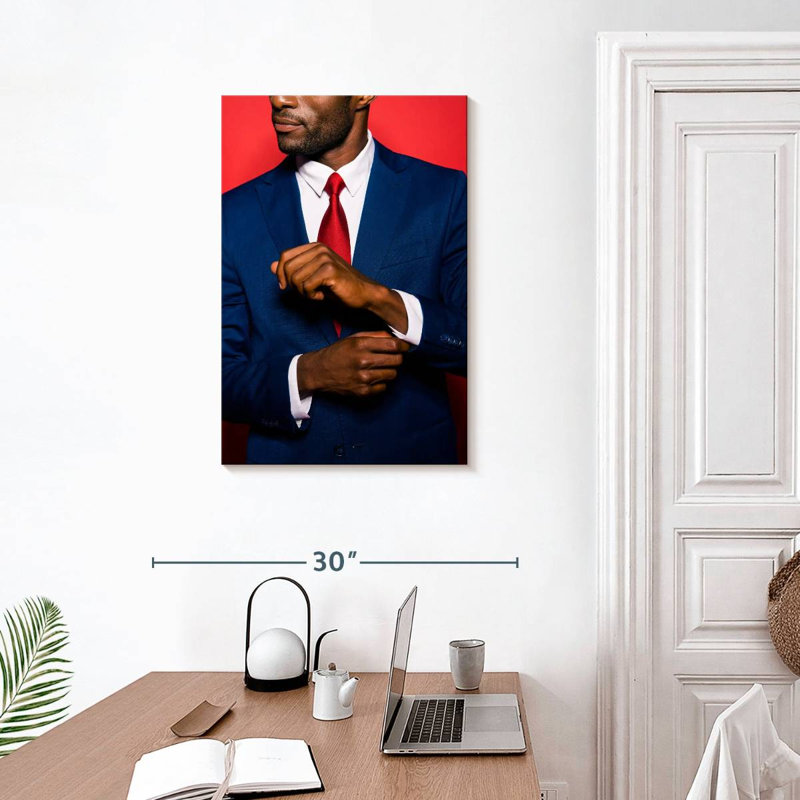 Shuttleworth Man In Blue Suit, 30" H x 20" W