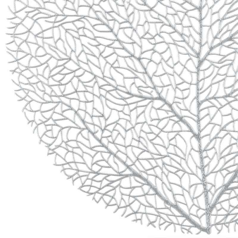 Vinyl Animals/Nature Round Placemat, Silver