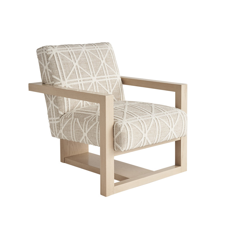 Fauteuil rembourré Sunset Key, Polyester gris / ivoire