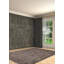 Tapis gris en laine noué à la main de conception unique 7 pi 9 po x 9 pi 9 po