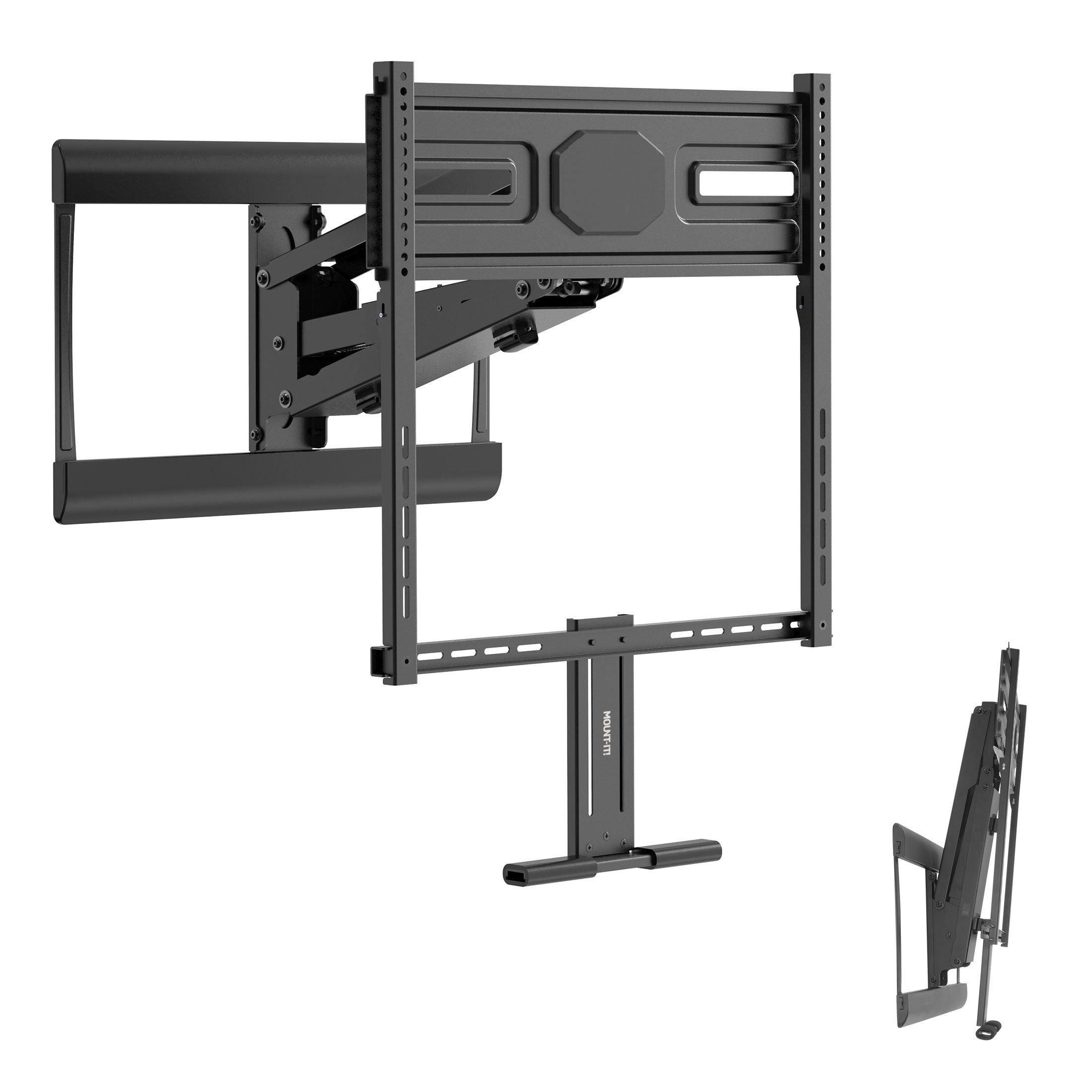 Mount-it Black Motorized Tilt Wall Mount for Greater than 50