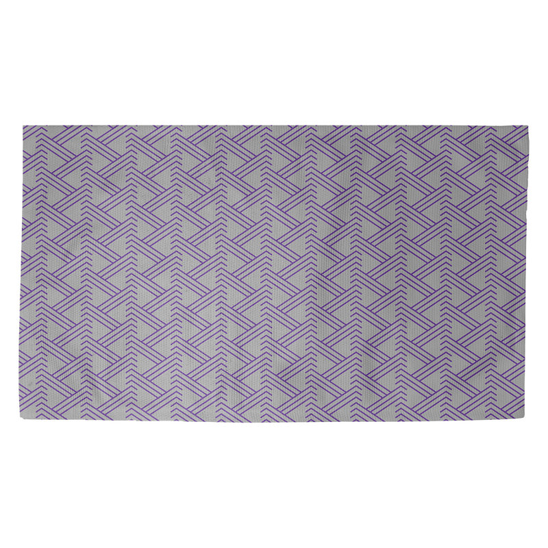 Tapis mauve à motif de zigzags, Rectangle 2 pi x 3 pi