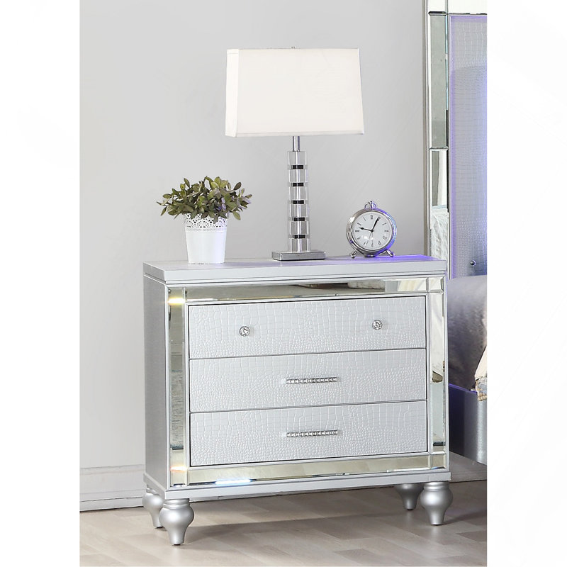 Table de chevet 3 tiroirs Sterling