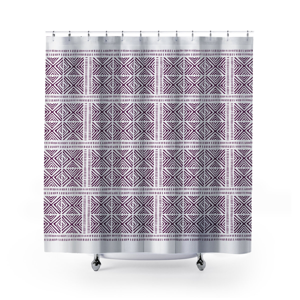 Thora Tribal Shower Curtain, ThoraTribal Purple
