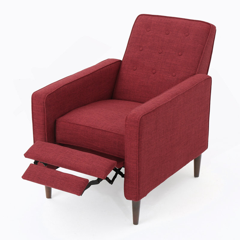 Fauteuil inclinable, Tissu - Rouge