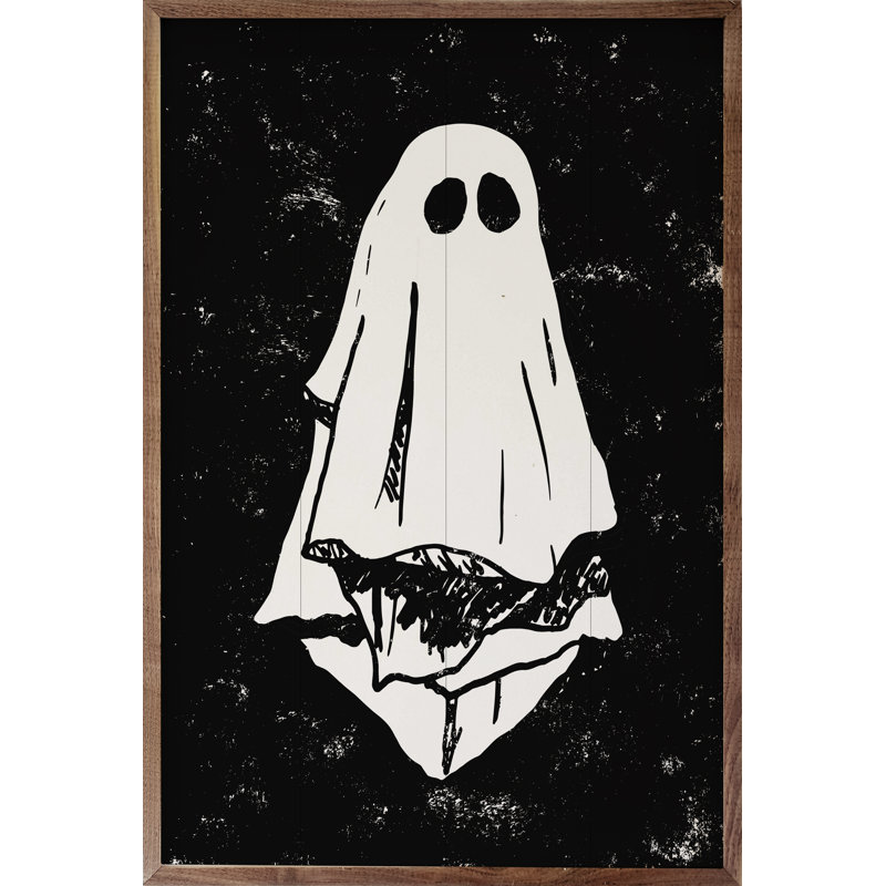 Noir fantôme dessiné à la main, L 5 po x H 8 po