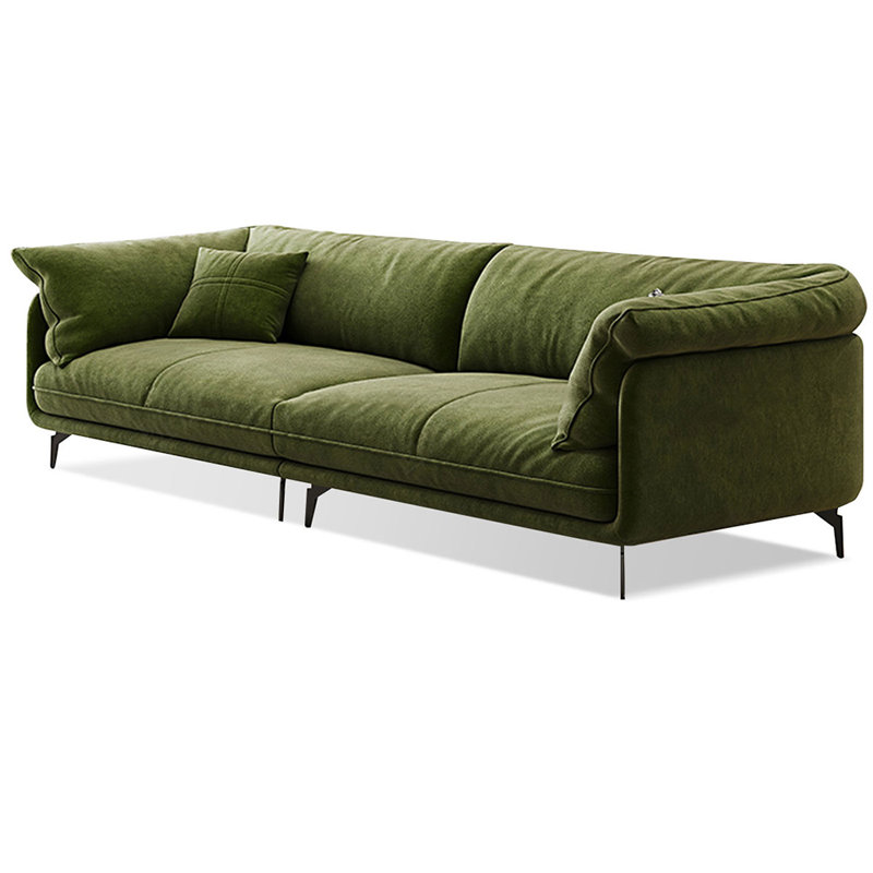 Coussin en velours vert, H 33,46 po x l 110,24 po x P 37,01 po, 4