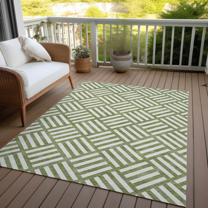 Tapis intérieur / extérieur Kinslee, Rectangle 10 pi x 14 pi