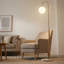 Lampe sur pied avec abat-jour blanc Aldona